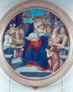 Pin, XV, Botticelli, Sandro, Virgen con el Nio, San Juan y Santos, Gallery Uffizi, London