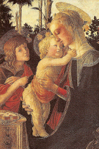 Pin, XV, Botticelli, Sandro, Virgen del jardn de las rosas, 1468