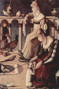 Pin, XV, Carpaccio, Vittore, La dos mujeres, M. Correr, Venecia, 1495