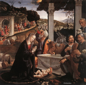 Pin, XV, Ghirlandaio, Domenico, Adoracin de los Pastores, Capilla Sasseti, Santsima Trinidad, Florencia, 1485