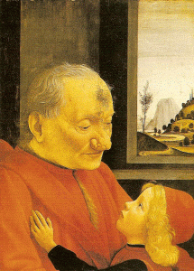 Pin, XV, Ghirlandaio, Domenico, Abuelo y nieto, M. del Louvre, Pars, 1480