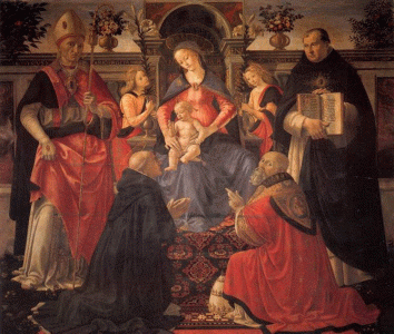 Pin, XV, Ghirlandaio, Domenico, Virgen y Nio con Santos