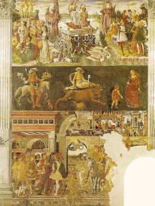 Pin,XV, Cossa, Francesco, Alegora del mes de Abril, Palacio de Ferrara, 1470