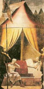 Pin, XV, Francesca, Piero della, El sueo de Constantino, Iglesia de San Francisco, Arezzo, 1452-1459