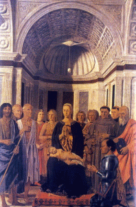 Pin, XV, Francesca, Piero della, Virgen del duque de Urbino, Pinacoteca Brera, Miln