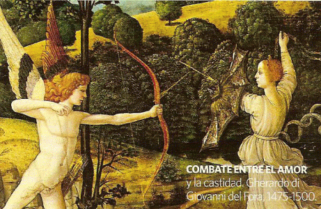 PIn, XV, Giovanni del Fora, Gerardo di, Combate entre el amor y la castidad, 1475-1500