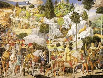 Pin, XV, Gozzoli, Benozzo, Cabalgata de los Reyes Magos, Palacio de los Mdici -Ricardi, Florencia, 1459-1461