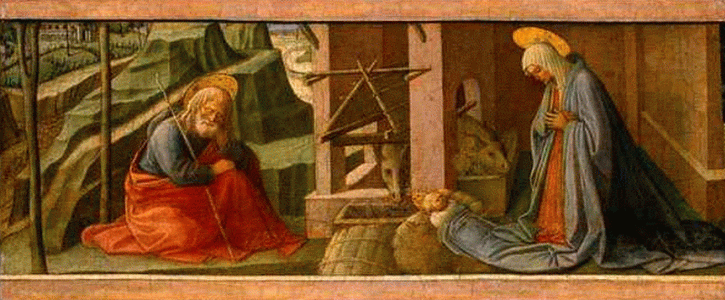 Pin, XV, Lippi, Filippo Fra, El nacimiento de Jess, National Gallery of Art, Wasingthon, USA, 1445