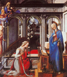 Pin, XV, Lippi, Filippo Fra, La Anunciacin, Alte Pinakothek, Munichm, Alemania, 1440