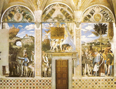 Pin, XV, Mantegna, Andrea, Cmara de los esposos, detalle, Palacio Ducall, Mantua, 1455-1474
