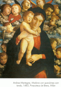 Pin, XV, Mantegna, Andrea, Madona y querubines cantando, Prinacoteca Brera, Miln, 1485
