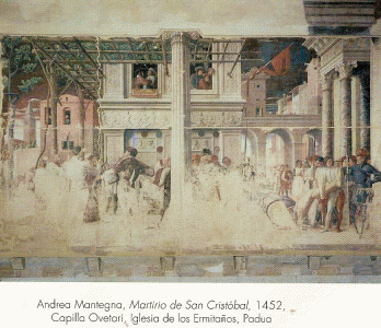 Pin, XV, Mantegna, Andrea, Martirio de San Cristbal, Capilla Ovetari, Iglesia de los Ermitaos, Padua, 1452
