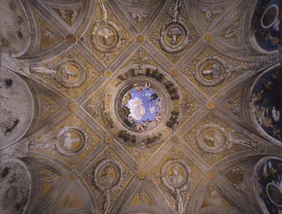 Pin, XV, Mantegna, Andrea, Techo de l a Cmara de los esposos, Palacio Ducal, Mantua, 1465-1474