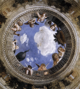 Pin, XV, Mantegna, Andrea, Techo de la Cmara de los esposos, Palacio Dudal, Mantua, 1465-1474