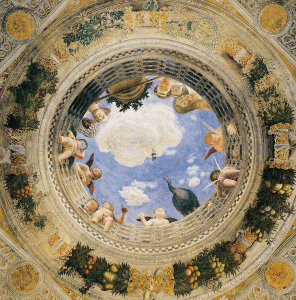 Pin, XV, Mantegna, Andrea, Techo de la Cmaro de los esposos, Palacio Ducal, Mantua, 1465-1474