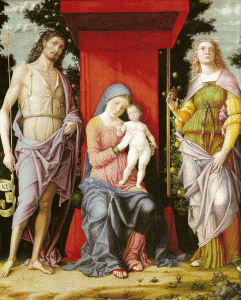 Pin, XVI, Mantegna, Andrea, Virgen con Nio, Magdalena y Bautista, National Gallery, London, 1505