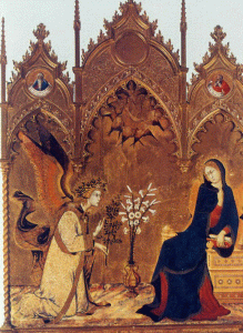 Pin, XIV, Martini, Simone, Anunciacin, Polptico, Galera Uffizi, Florencia, 1333