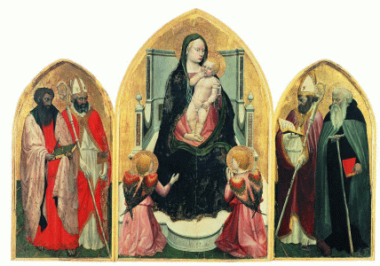 Pin, XV, Masaccio, Tommaso, Trptico de San Juvenal, Iglesia de San Pedro, Cascia, Italia, 1422