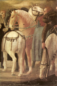 Pin, XV, Masacio, Tommaso, Adoracin de los Reyes Magos, detalle, Gemaldegalerie, Berln, 1426