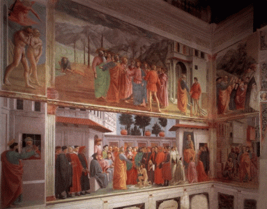 Pin, XV, Masaccio, Tommaso, Capilla Brancacci, detalle, Iglesia de Santa Mara Crmine, Florencia, 1427