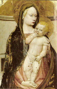 Pin, XV, Masaccio, Tommaso, Trptico de San Juvenal, detalle, Iglesia de San Juvenal, Cascia, Florencia, 1422