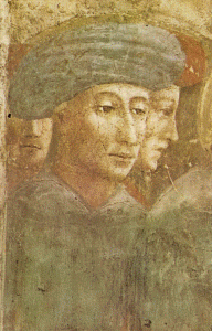 Pin, XV, Masaccio, Tommaso, Predicacin a las multitudes, detalle, Capilla Branacci, Florencia