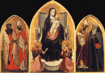 Pin, XV, Masaccio, Tommaso, Trptico de San Juvenal, Iglesia de San Juvenal, Cascia, Florencia, 1422