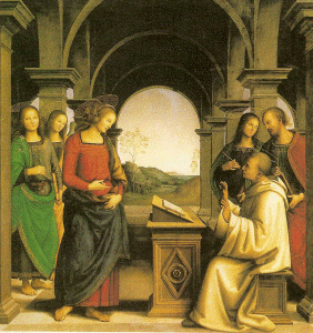 Pin, XV, Perugino, Pietro Vanucci, Visin de San Bernardo, Staatsgemald, Munich, 1489
