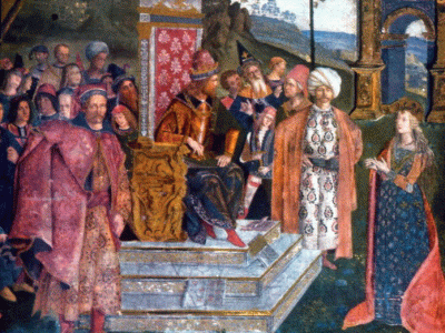 Pin, XV, Pinturrichio, Decoracin de los aposentos Borgia, detalle, Vaticano, 1492-1503
