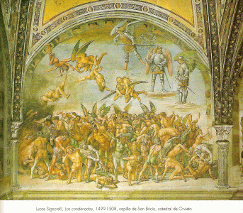 Pin, XV, Signorelli, Luca, Los condenados, Duomo, Capella de San Brizio, Orvieto, 1499-1508