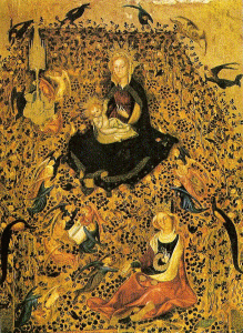 Pin, XV, Stefano di Giovanni, Virgen del Rosal con Santa Catalina, M. Castelvecchio, Verona. 1425