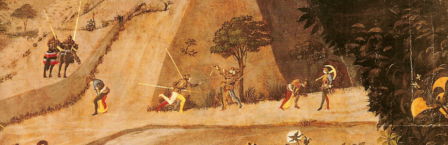 Pin, XV, Ucello, Paolo, Batalla de San Romano, detalle, N. Gallery, London, 1438-1440