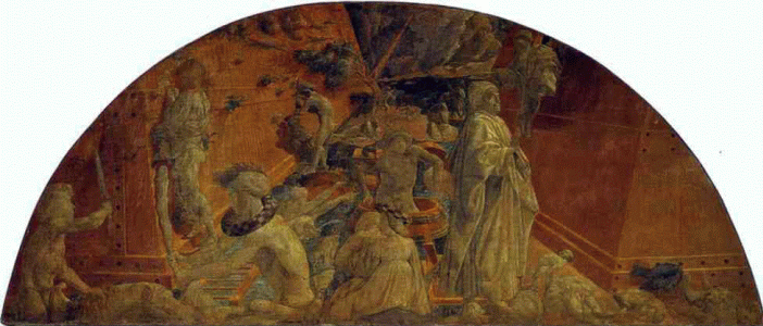 Pin, XV, Ucello, Paolo, El Diluvio, detalle, Santa Mara Novella, Florencia, 1430