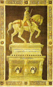 Pin, XV, Ucello, Paolo, Retrato ecuestre de Giovanni Acuto, Duomo, Florencia, 1436