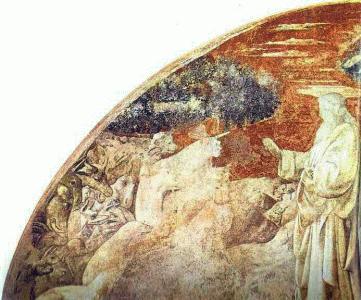 Pin, XV, Ucello, Paolo, La creacin de los animales y el hombre, Santa Mara Novella, Florencia, 1430