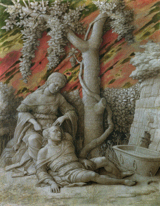 Pin, XV, Mantegna, Andrea, Judith y Holofernes, Pintura modo grisalla, National Gallery, London, 1495