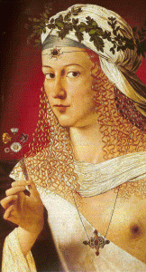 Pin, XVI, Veneto, Bartolomeo, Supuesta Lucrecia Borgia, Stadelches Institut, Alemania, 1502