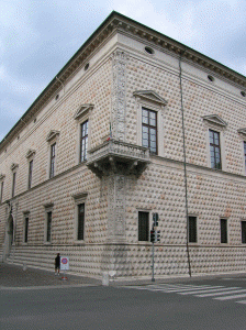 Arq, XV-XVI, Rossetti, Biaggio, Palacio de los diamantes, Ferrara, exterior, 1493-1503