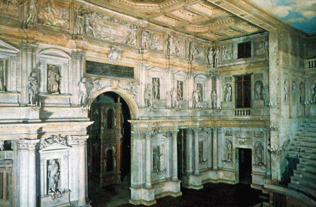 Arq, XVI, Palladio, Andrea, Teatro Olmpico, interior, Vicenza, Vneto, Italia, 1580-1585