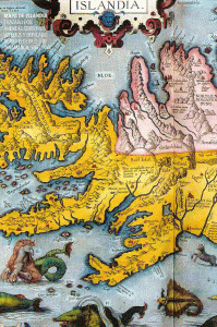 Miniatura, XVI, Velleius, Andreas Severinus, Mapa de Islandia