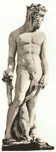 Esc, XVI, Ammannati, Bartolomeo, Neptuno, Fuente de la Plaza de la Sera, Florencia, detalle, 1563-1576