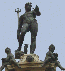 Esc, XVI, Bolonia, Juan de, Fuente de Neptuno, detalle, Plaza Mayor de Bolonia, 1563