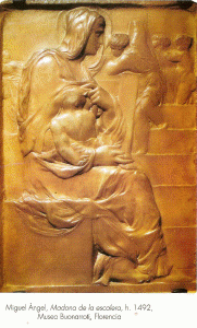 Esc, XV, Buonarroti, Miguel Angel, Madonna de la Escalera, Florencia, 1492