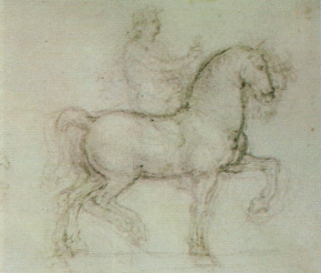 Dibujo, XV-XVI, Vinci, Leonardo da, Estudio para Francesco Sforza, Col. Real Windsor