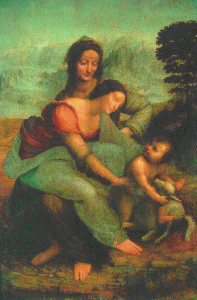 Pin, XVI, Vinci, Leonardo da, Santa Ana, Virgen y Nio, M. Louvre, Pars, 1510