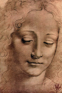 Dibujo, XV-XVI, Vinci, Leonardo da, Testa de Giovanetta