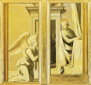 Pin, XVI, Bartolomeo, Fa, La Anunciacin, Galleria Uffizi, Florencia, 1500