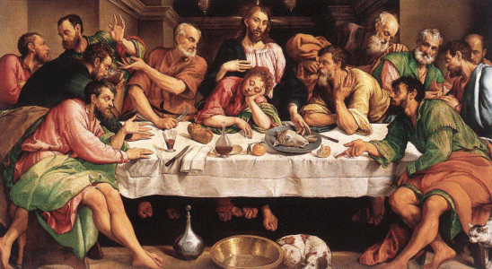 Pin, XVI, Bassano, Jacobo, La Sagrada Cena, 1542