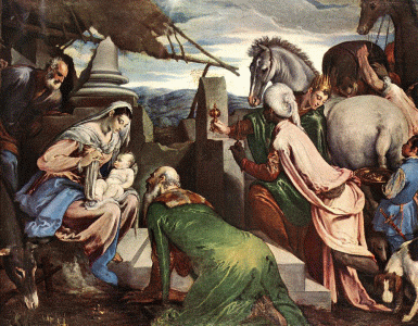Pin, XVI, Bassano, Jacobo, La Adoracin de los Magos, 1560-1565 