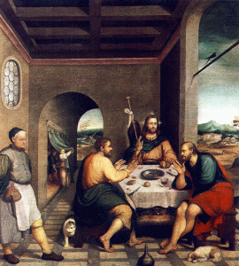 Pin, XVI, Bassano, Jacobo, La cena en casa de Emaus, 1538